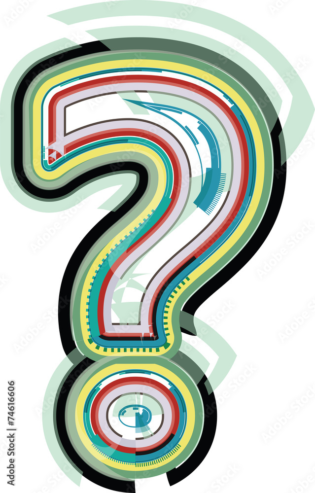 Abstract colorful Question Mark Abstract colorful Question Mark
