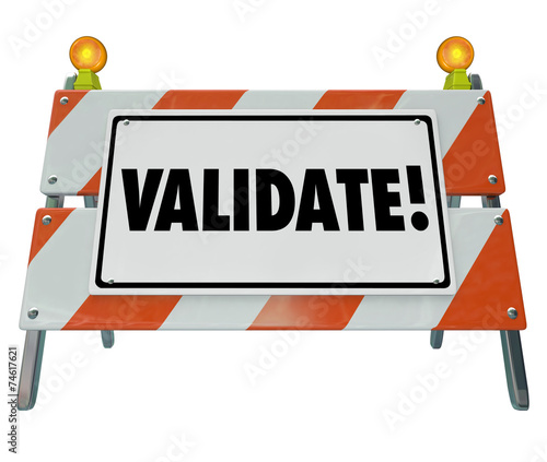 Validate Word Barricade Verify Truth Status Certify Results © iQoncept