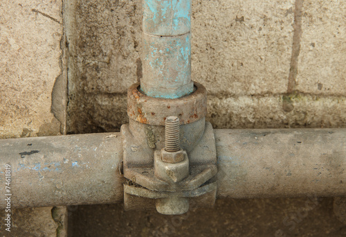 old and rusty water pipe