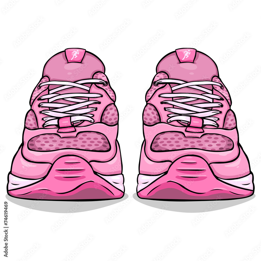 Vector Cartoon Running Shoes Stock Vector | Adobe Stock