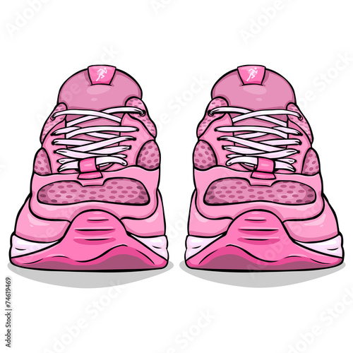 Vector Cartoon Running Shoes