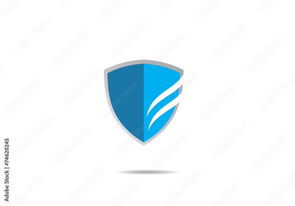 blue wave shield symbol protect logo vector blue wave shield symbol protect logo vector