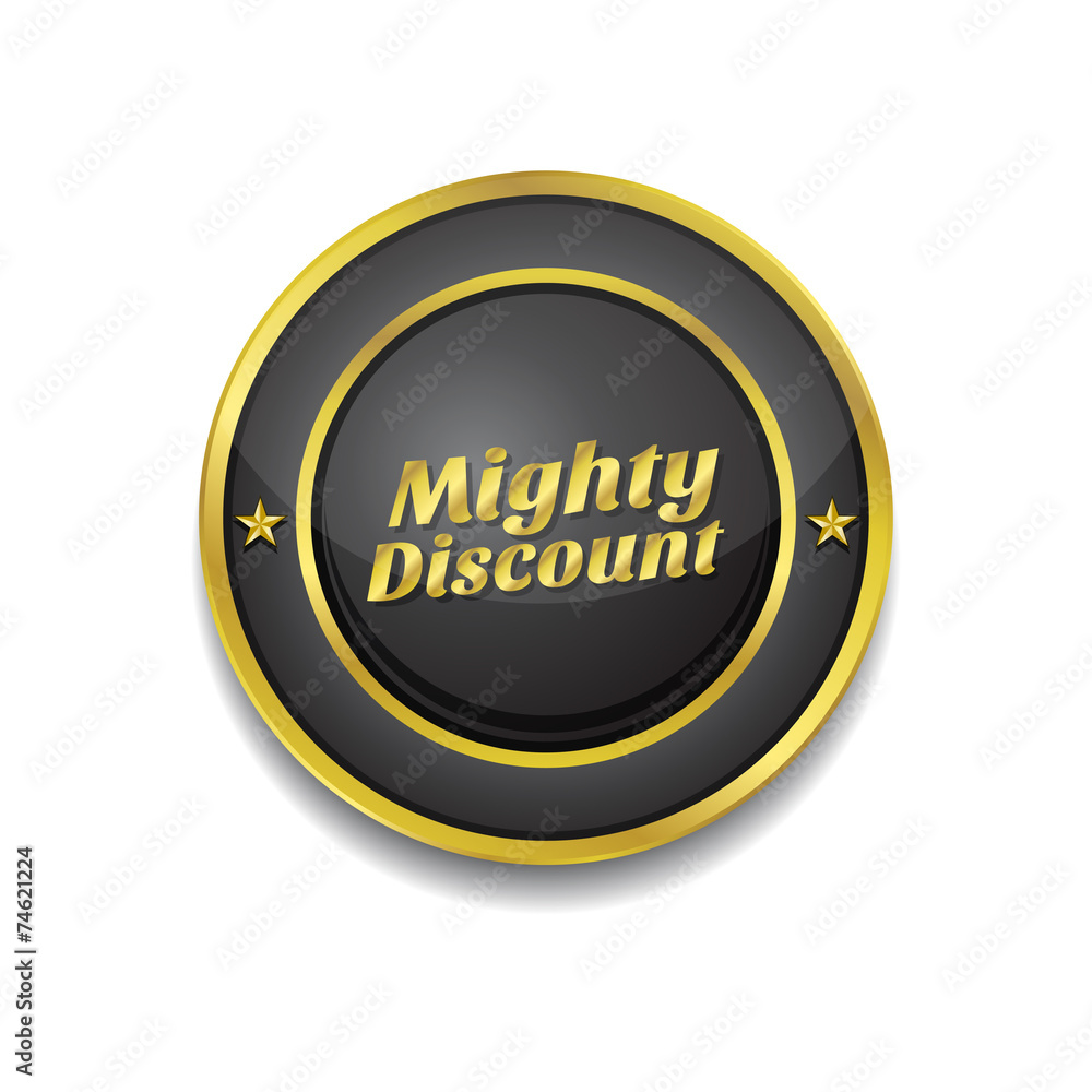 Mighty Deals Gold Vector Icon Button Mighty Deals Gold Vector Icon Button