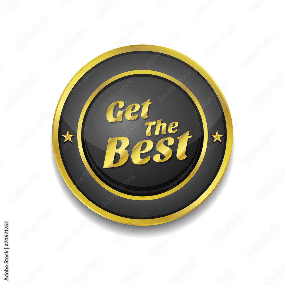 Get The Best Gold Vector Icon Button