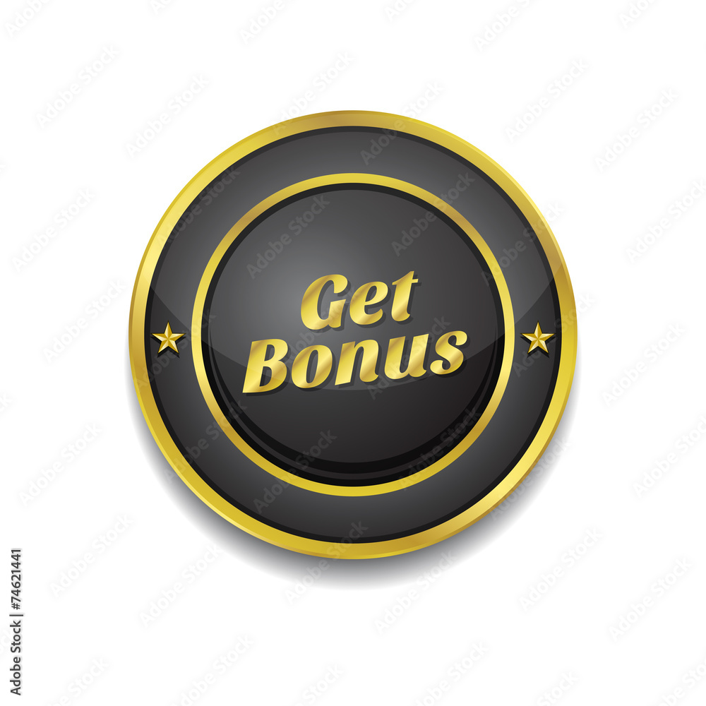 Get Bonus Gold Vector Icon Button Get Bonus Gold Vector Icon Button