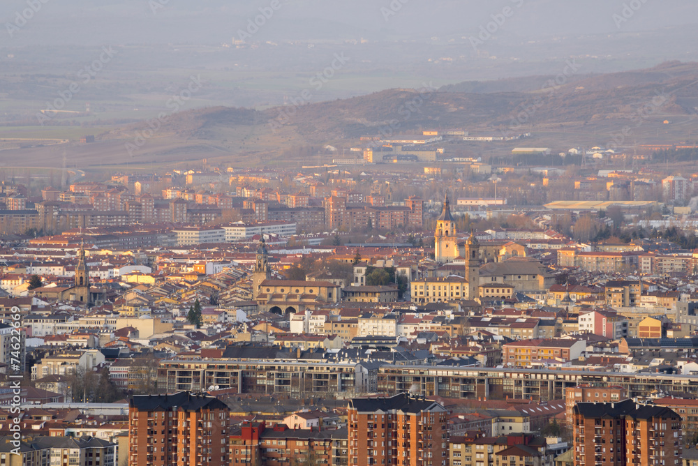 Panorama of the downtown of Vitoria, Spain
