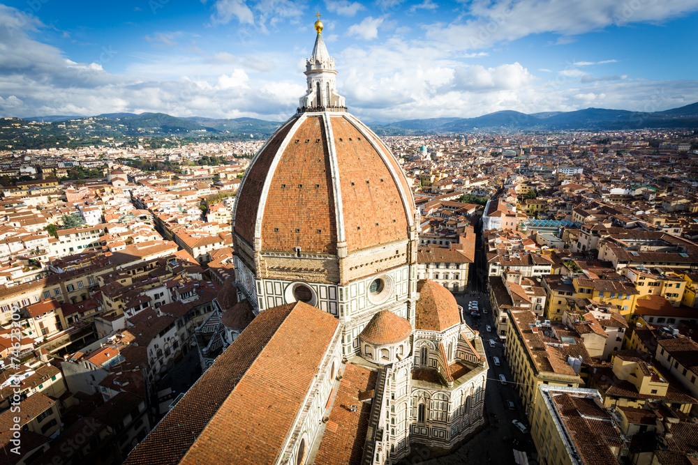 Florence, Aerial view of the city from Giotto's Tower