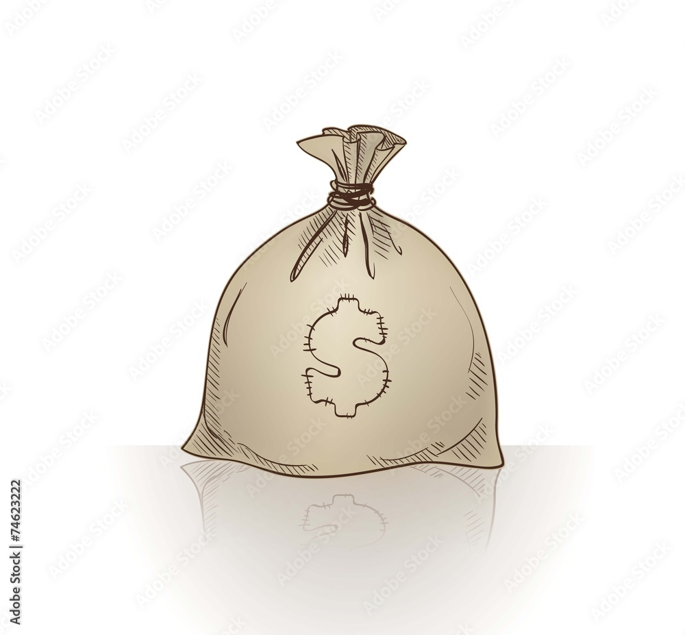 Naklejka premium money bag