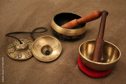 Tingsha and singing bowl