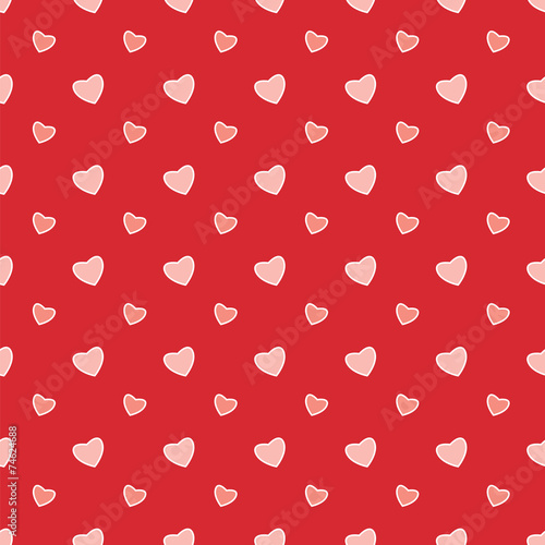 Seamless pattern with hearts for Valentine's Day