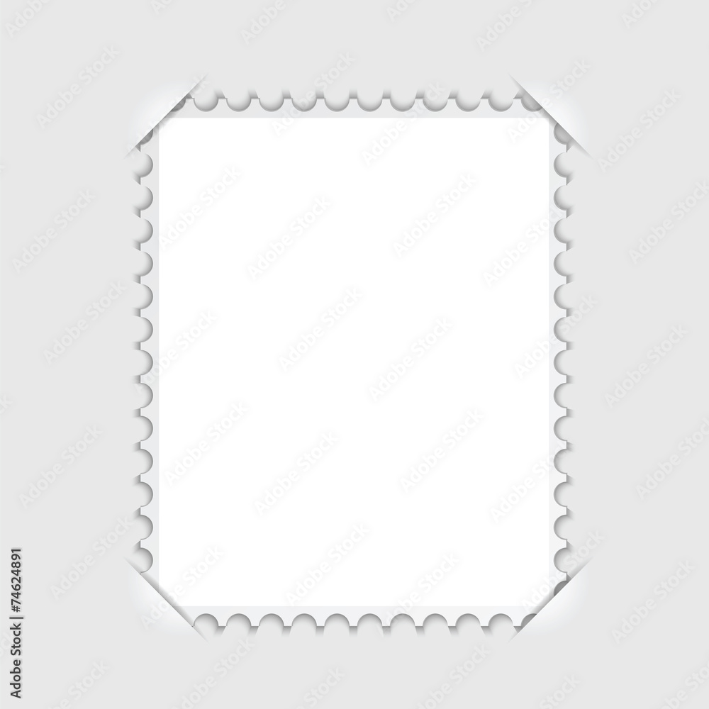Blank stamp frame Isolated on white background Blank stamp frame Isolated on white background