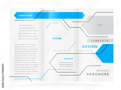 brochure design booklet template vector geometric abstract lines © vectorboom