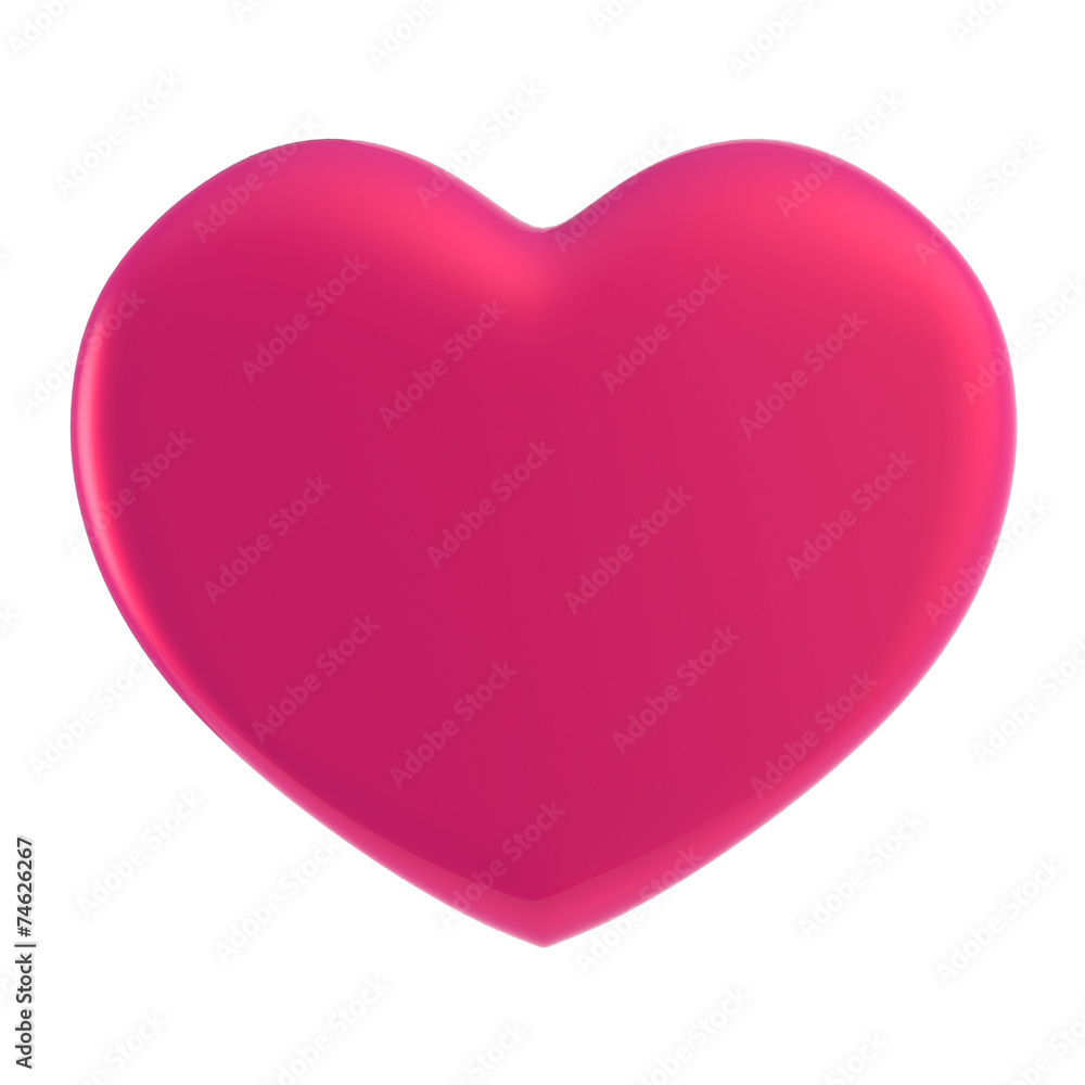 3D pink Heart Shape on a white background 3D pink Heart Shape on a white background