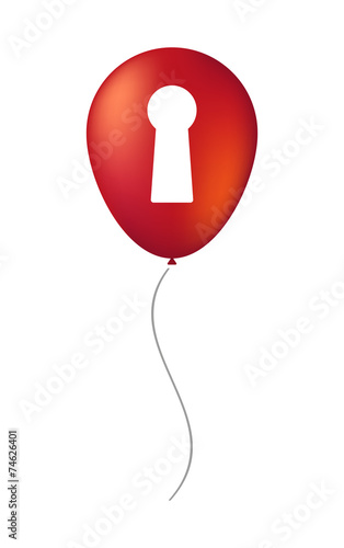 balloon illustration with a key hole