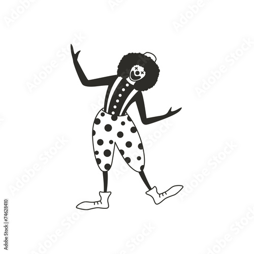 Vector Illustration of a Clown