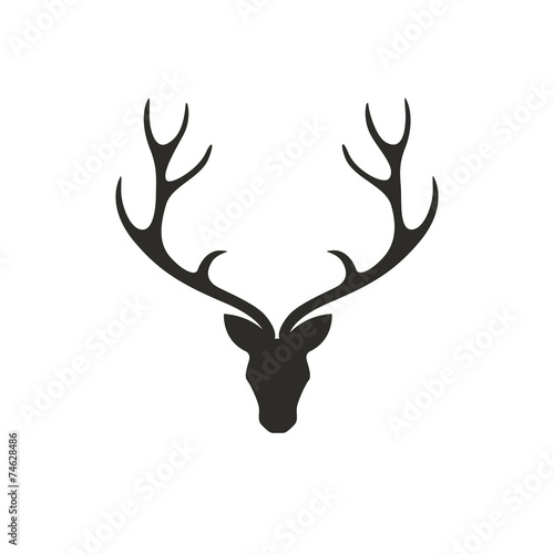 Vector Illustration of a Deer Head