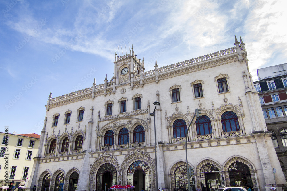  Rossio Railway Station entrance, located in Lisbon