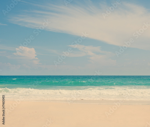 beautiful tropical beach  turquoise water and white sand