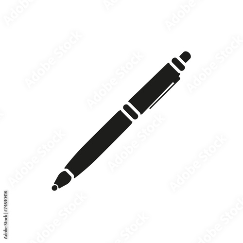 The ballpoint pen icon. Pen symbol. Flat. Vector