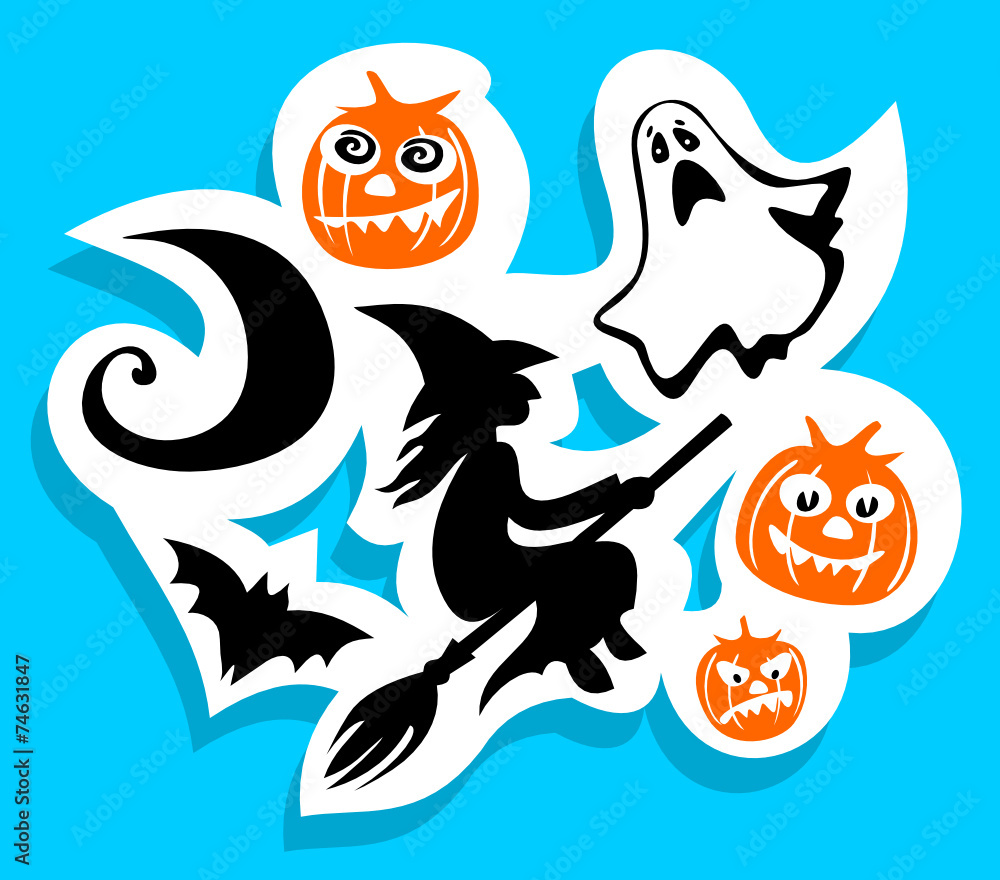 Fototapeta premium halloween symbols set