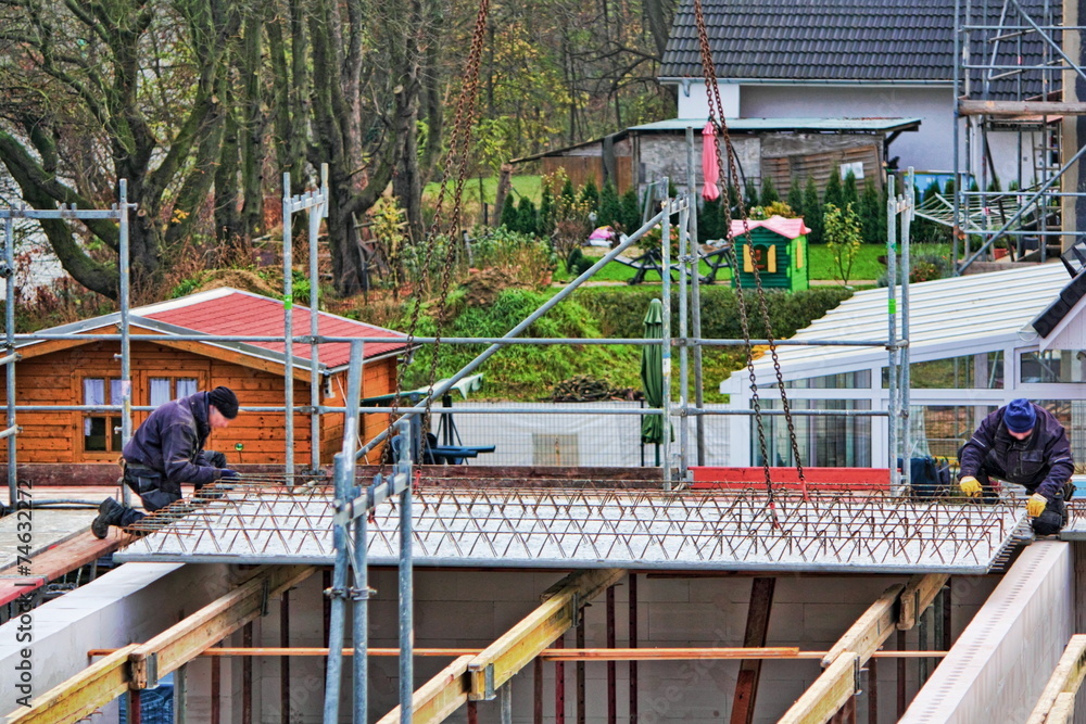 Fototapeta premium Hausbau