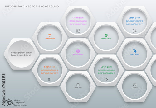 Infographics Vector Background  Honeycomb Structure