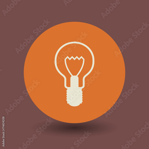 Light bulb symbol, vector