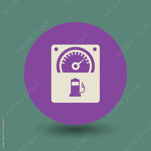 Fuel gauge symbol, vector