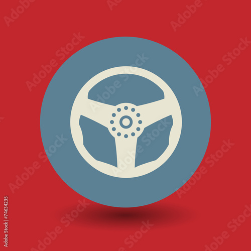 Steering Wheel symbol, vector