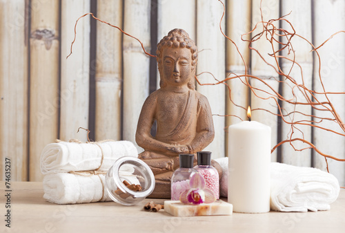 Photography meditation, spa and relaxation concept