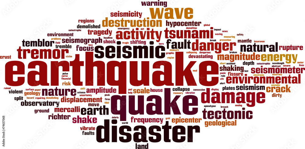 Earthquake word cloud concept. Vector illustration Stock Vector | Adobe ...