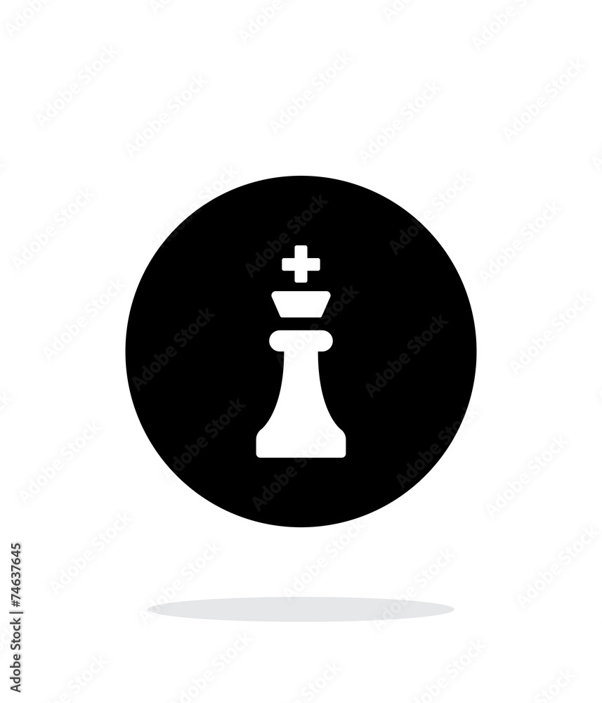 Chess King simple icon on white background. Chess King simple icon on white background.