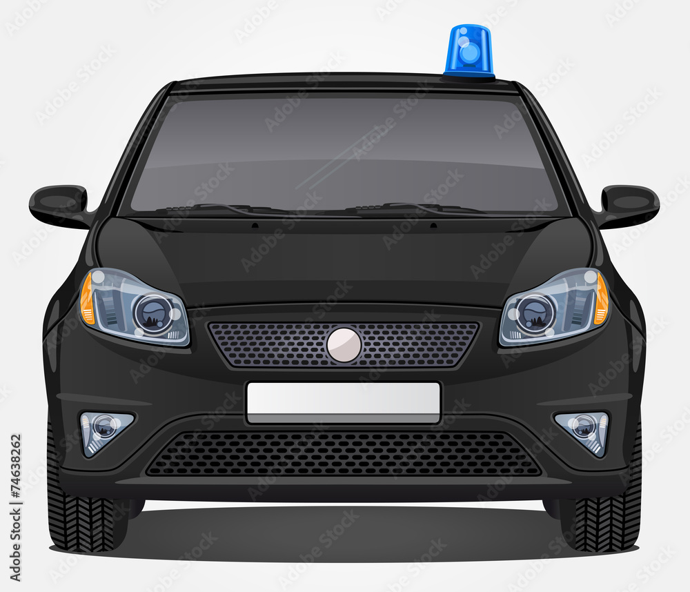 Vector special task force Car with opaque windows - Front view Vector special task force Car with opaque windows - Front view