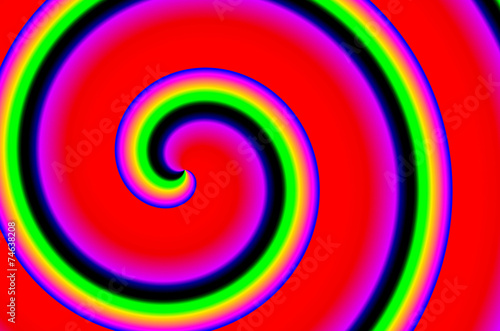 Multicolored spiral
