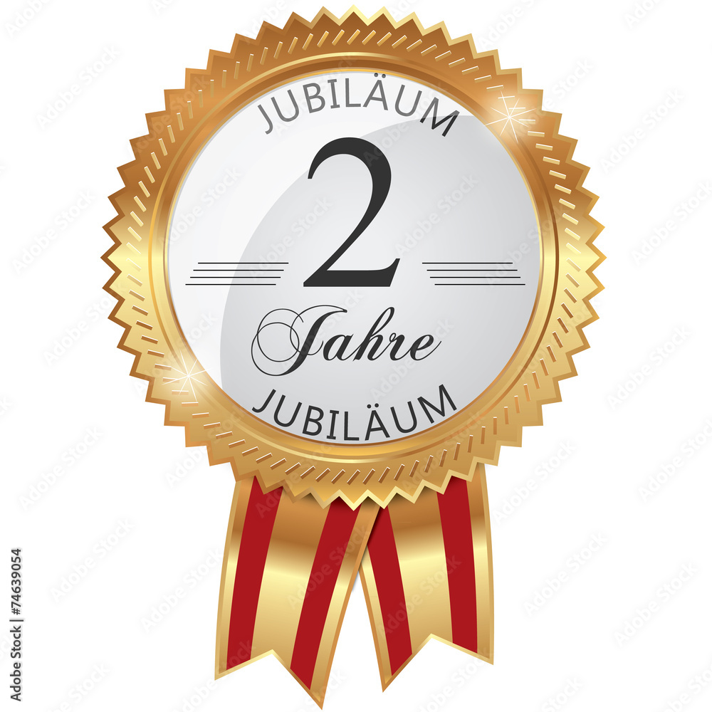 Fototapeta premium Jubiläum für 2 Jahre