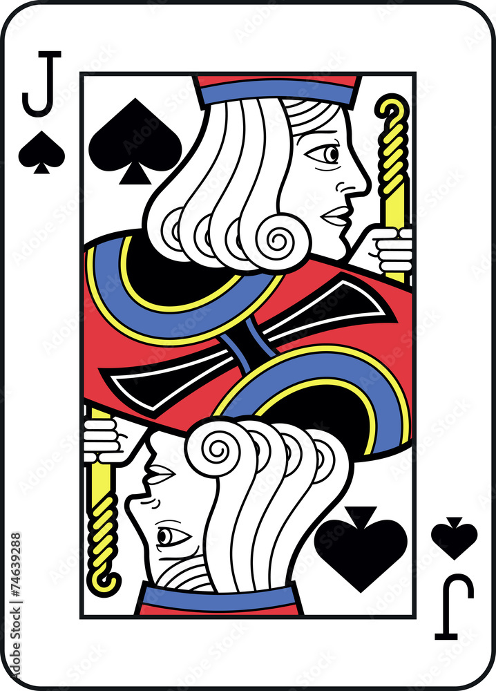 Fototapeta premium Stylized Jack of Spades