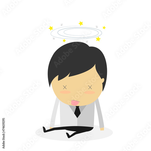 vertigo cartoon concept. vector illustration