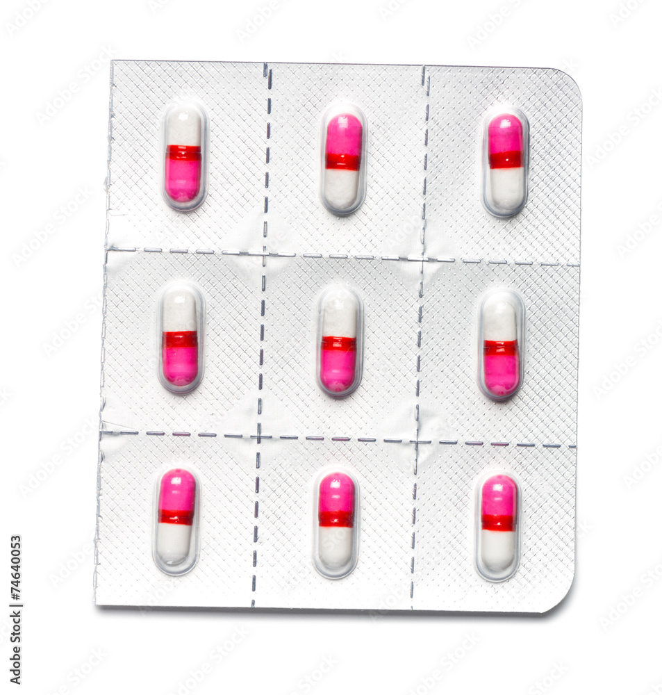 Φωτογραφία Antihistamine Caplets Isolated on White Background