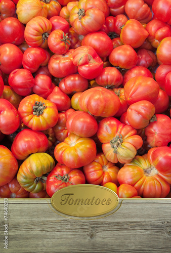 Tomatoes labeled