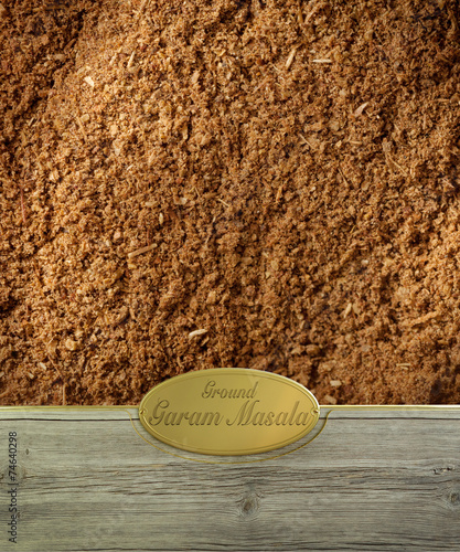 Ground Garam Masala labeled