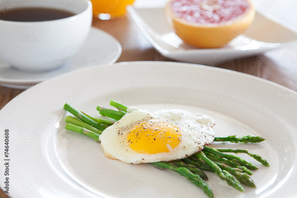 Breakfast with Aspargus and Fried Egg Breakfast with Aspargus and Fried Egg