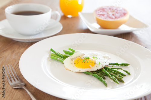 Breakfast with Egg and Asparagus