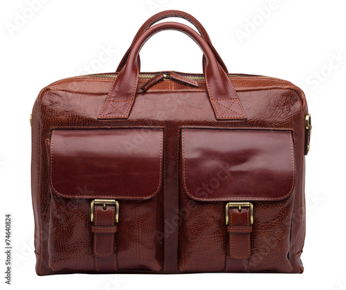 Natural leather both male and female briefcase
