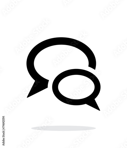Dialogue bubble icon on white background.