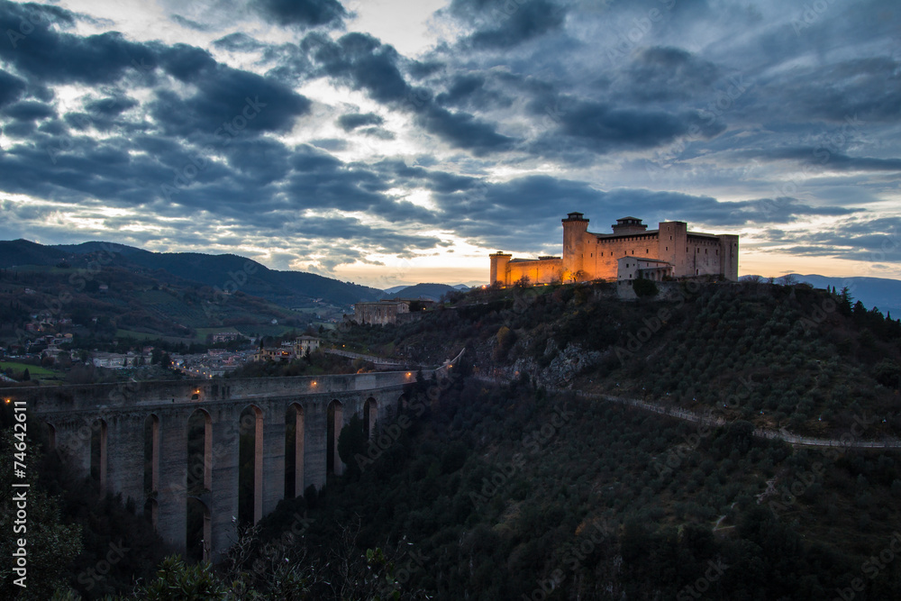 Rocca Albornoziana e ponte delle torri a Spoleto