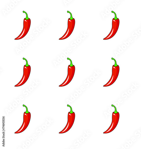 red hot chili pepper isolated on a white background