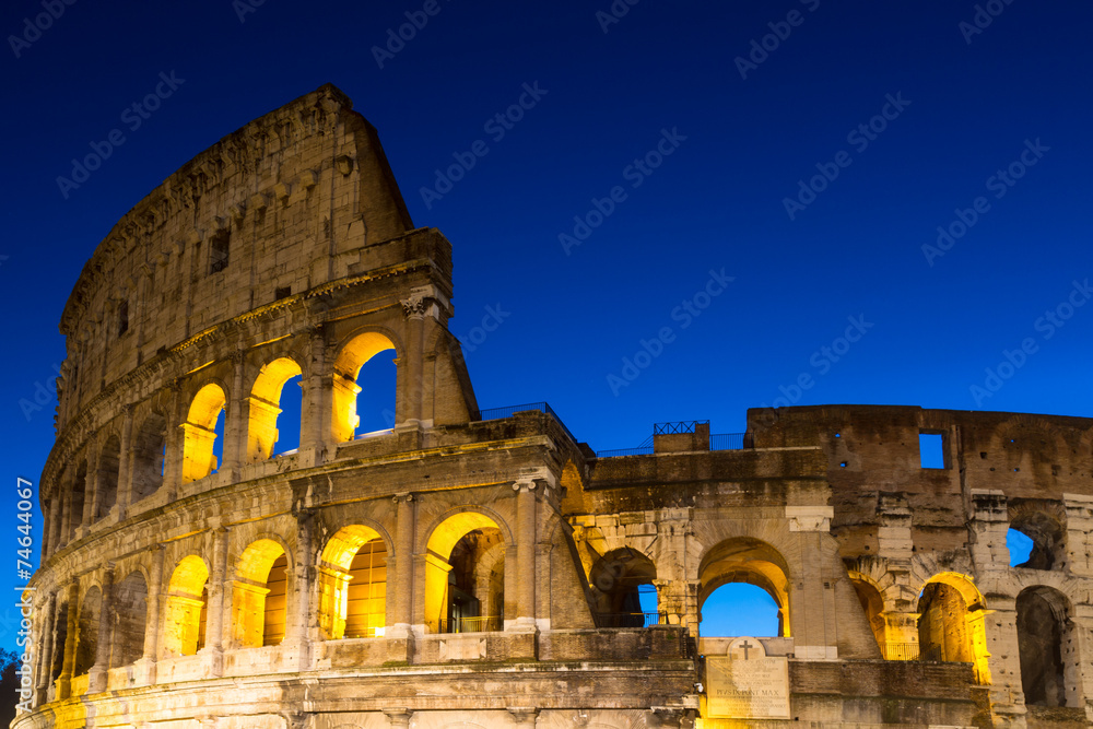 Coliseum during the blue hour
