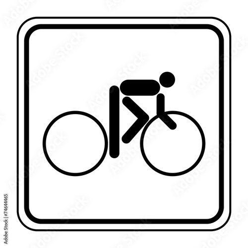 Logo cycle. Cycliste. Sur piste.