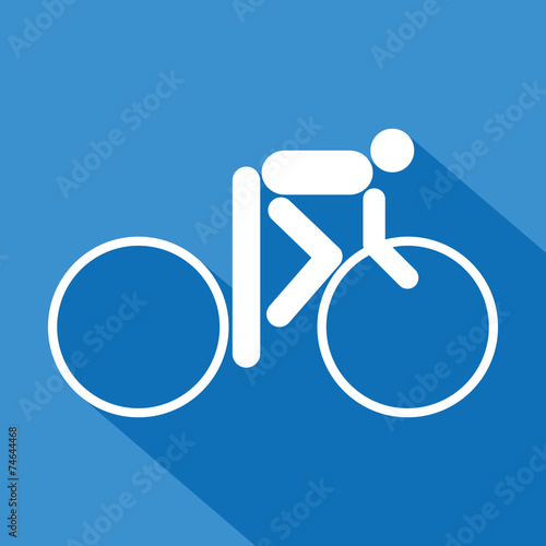 Logo cycle. Cycliste. Sur piste.