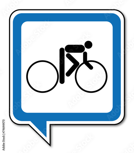 Logo cycle. Cycliste. Sur piste.